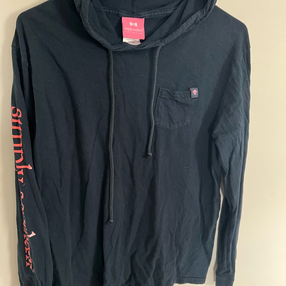 Simply Southern Navy Turtle Tag Hoodie